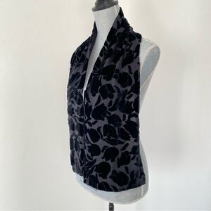 Saldarini Luxury Velvet Burnout & Silk Scarf Italy Romantic Goth Castle Chic